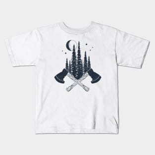 Axes. Double Exposure Kids T-Shirt